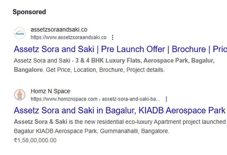 Assetz Sora and Saki Bangalore IT Corridor Campaign