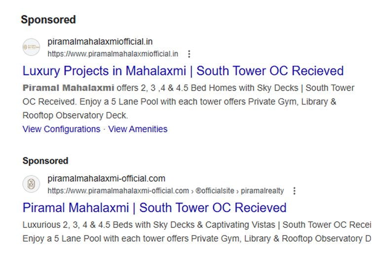Piramal Mahalaxmi Luxury Residences Performance Campaign