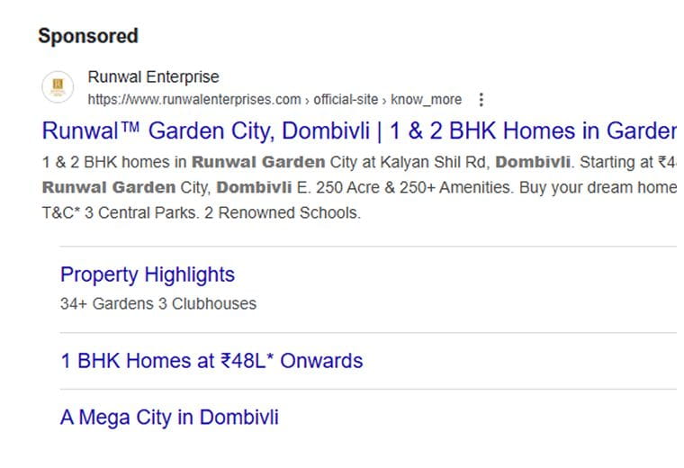 Runwal Gardens Dombivli Integrated Township Campaign